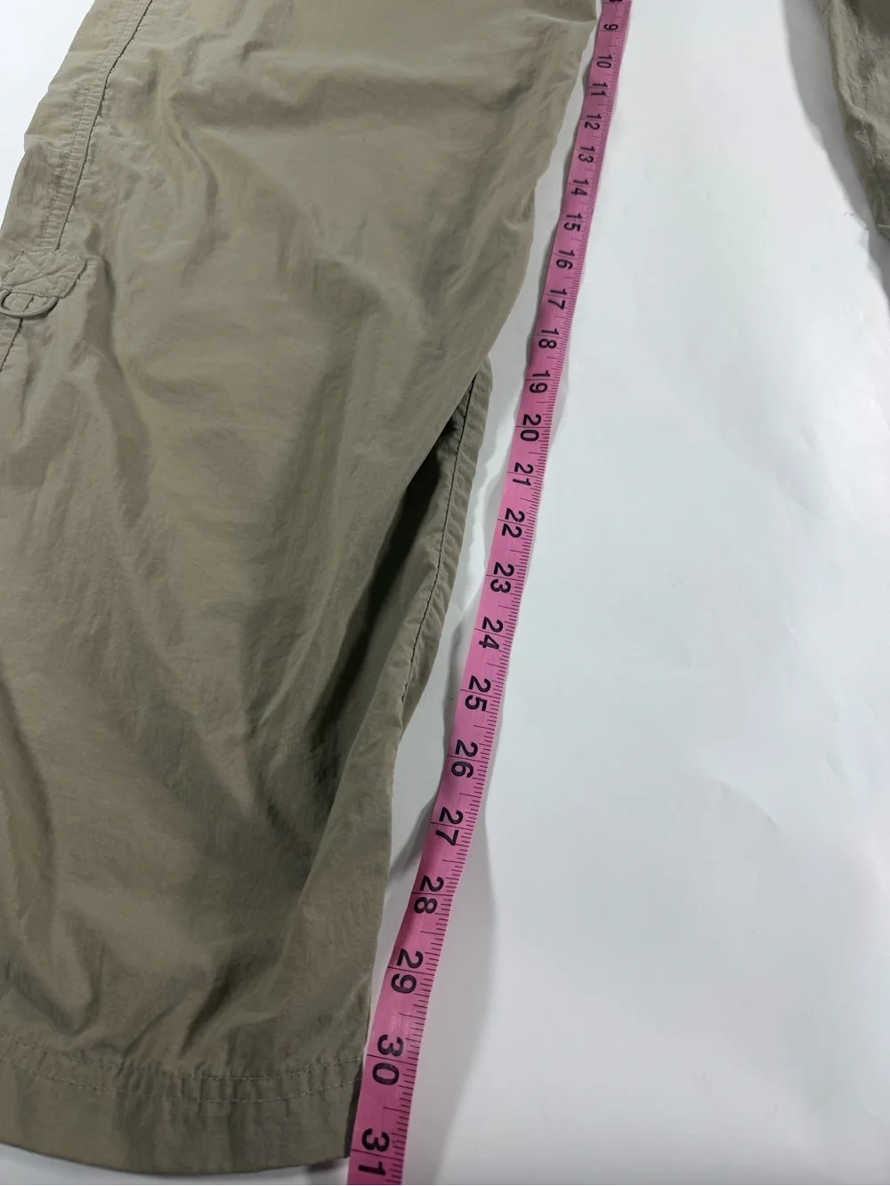 The North Face Cargo Hiking Pants Men’s Large Khaki Nylon Outdoor Travel